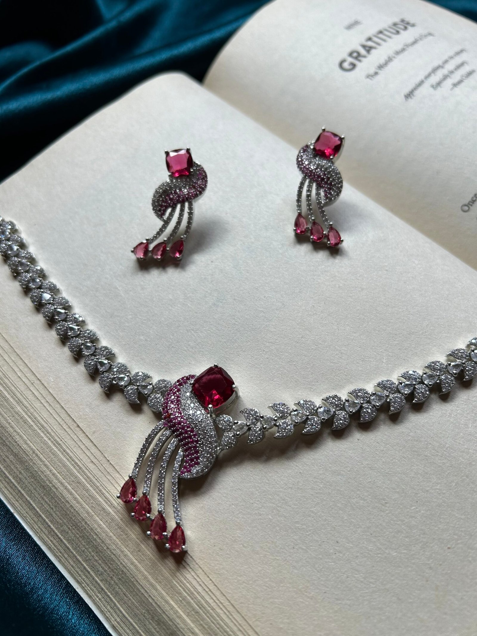 AD Necklace Set - Ruby