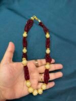 Beautiful Maroon AD Mala - Image 3
