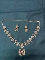AD Silver Set With Earrings - Image 3