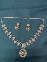 AD Silver Set With Earrings - Image 5