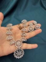 AD Silver Set With Earrings - Image 6