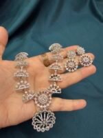 AD Silver Set With Earrings - Image 7
