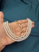Pearl Necklace Set With Earrings - Image 4