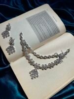AD 2 Layer Necklace Set - Silver - Image 2