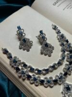 AD 2 Layer Necklace Set - Blue - Image 3