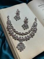 AD 2 Layer Necklace Set - Pink