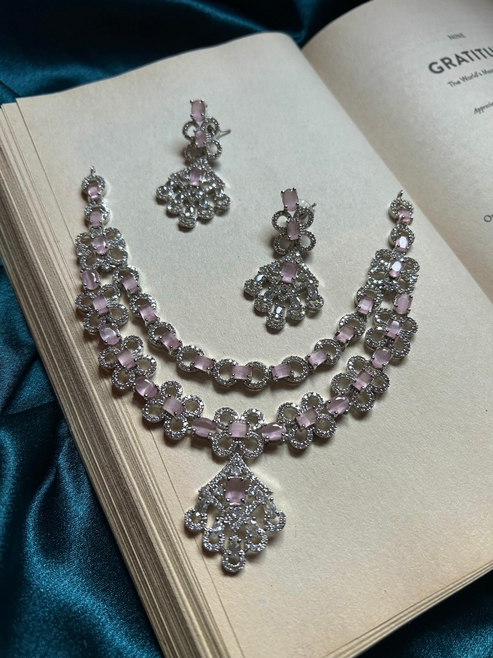img_9908.jpeg AD 2 Layer Necklace Set - Pink - Image 1
