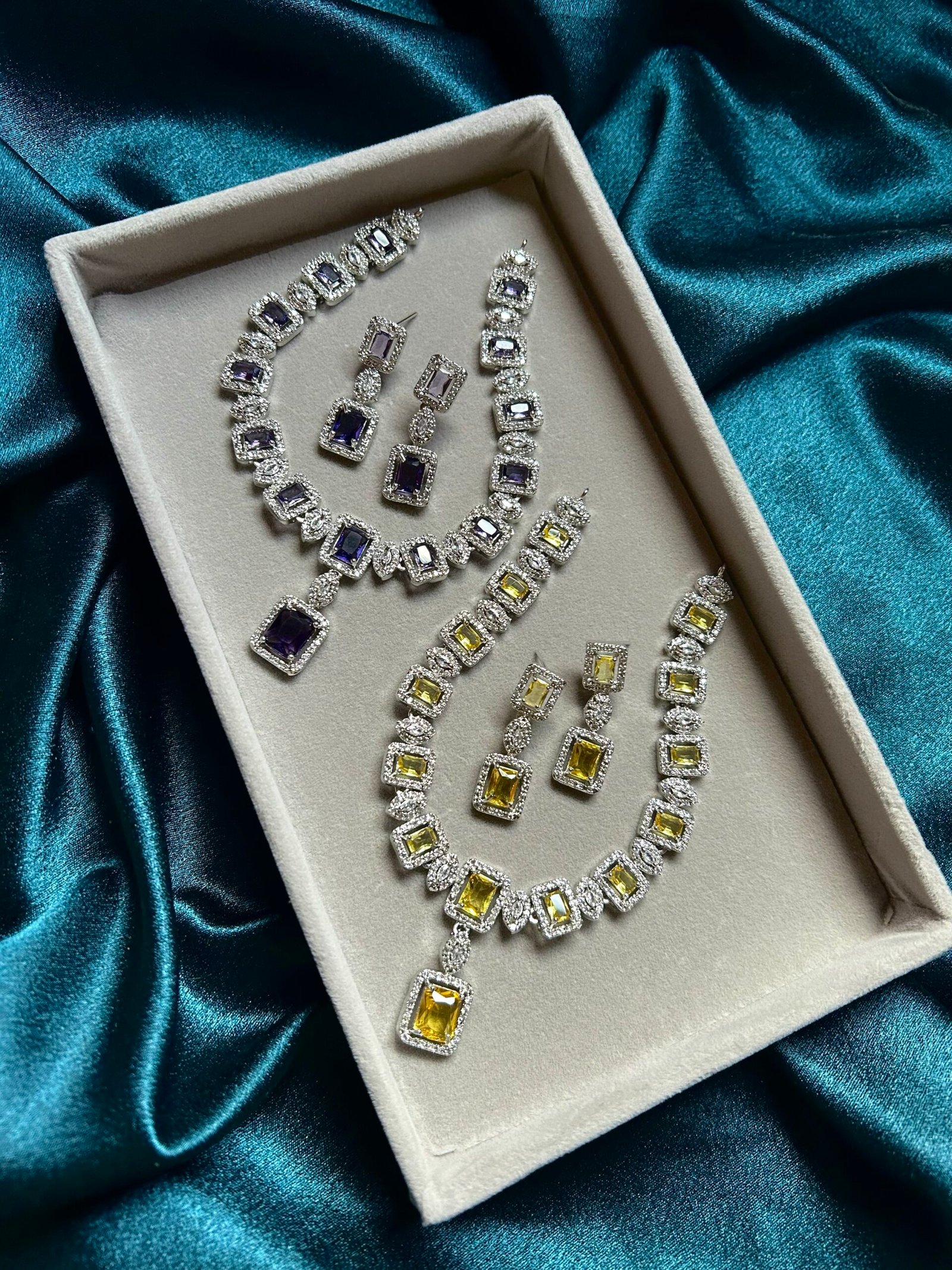 AD Necklace Set - Purple