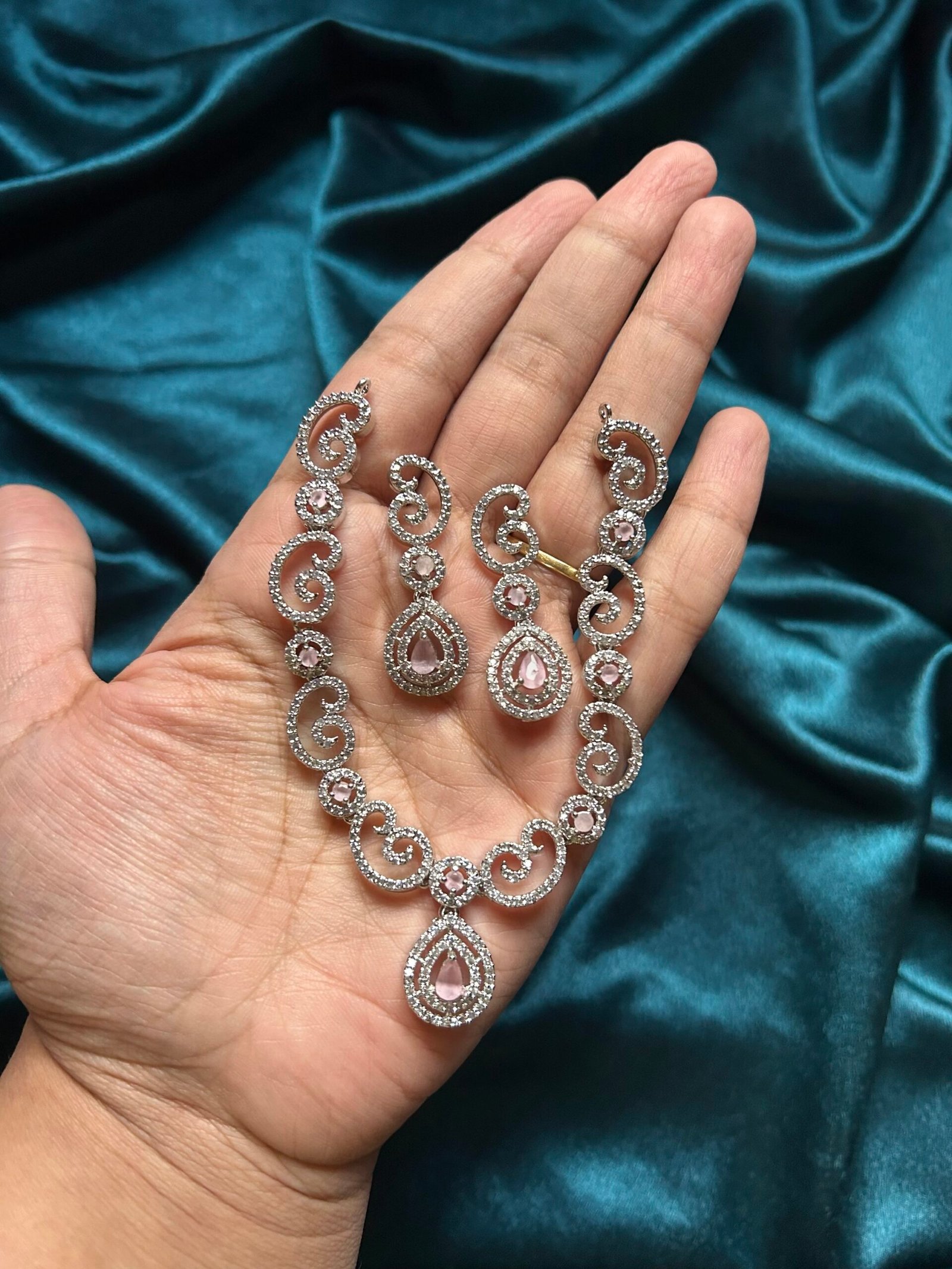 AD Necklace Set - Pink